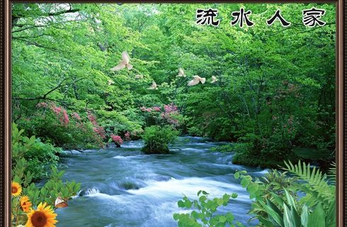 流水人家图片
