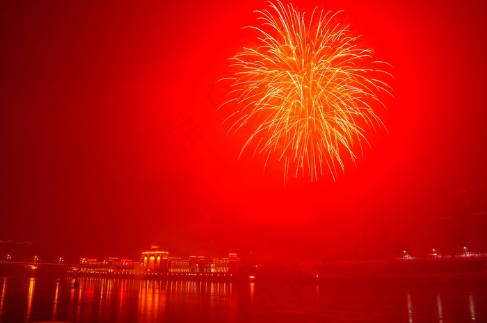 烟花 焰火 元宵节 夜景图片