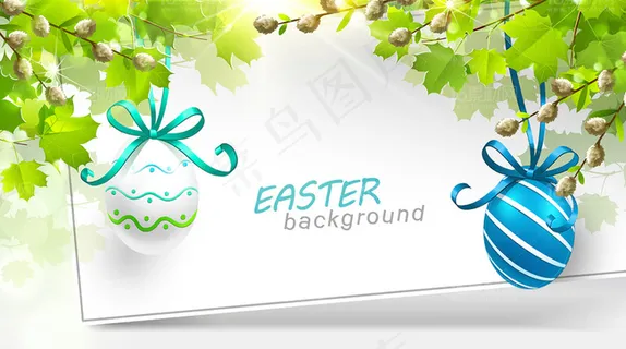 精美复活节贺卡设计矢量素材