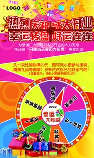 盛大开业大转盘海报图片