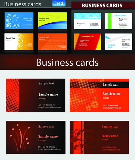 简洁色调个性名片设计矢量素材(596X508)eps,ai矢量模版下载