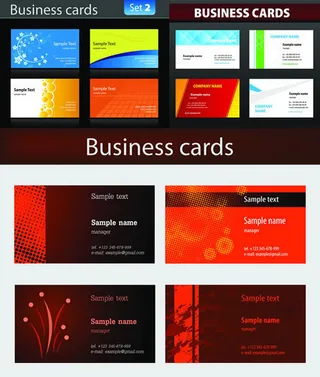 简洁色调个性名片设计矢量素材