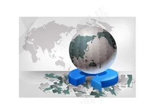 地球拼图背景图片