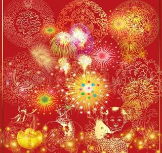 喜庆烟花 底纹psd素材图片