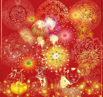 喜庆烟花 底纹psd素材图片 喜庆烟花 底纹psd素材图片