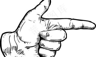 一个常见的手势动作矢量素材