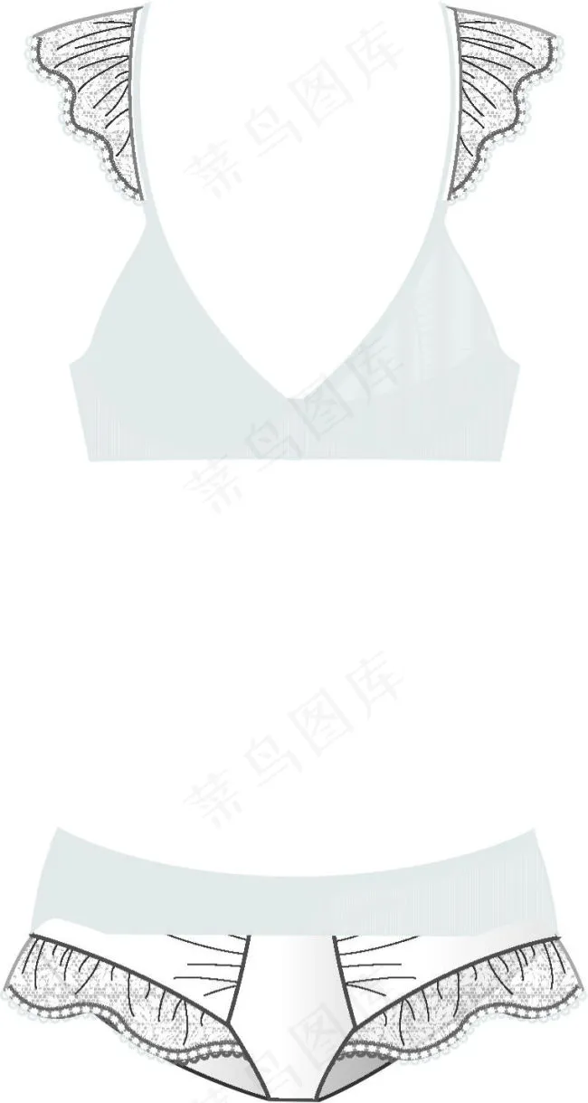 文胸内裤组套cdr矢量模版下载