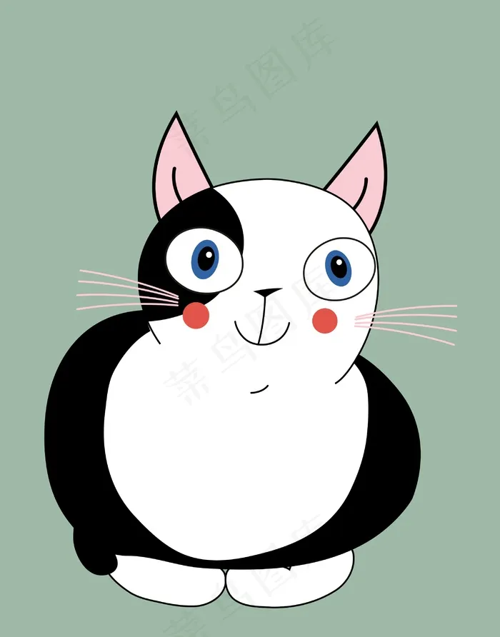 卡通动物矢量图猫咪