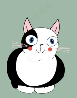 卡通动物矢量图猫咪