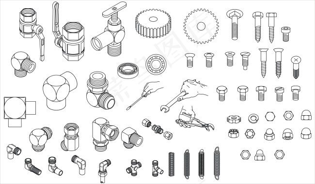 各类轴侧五金件