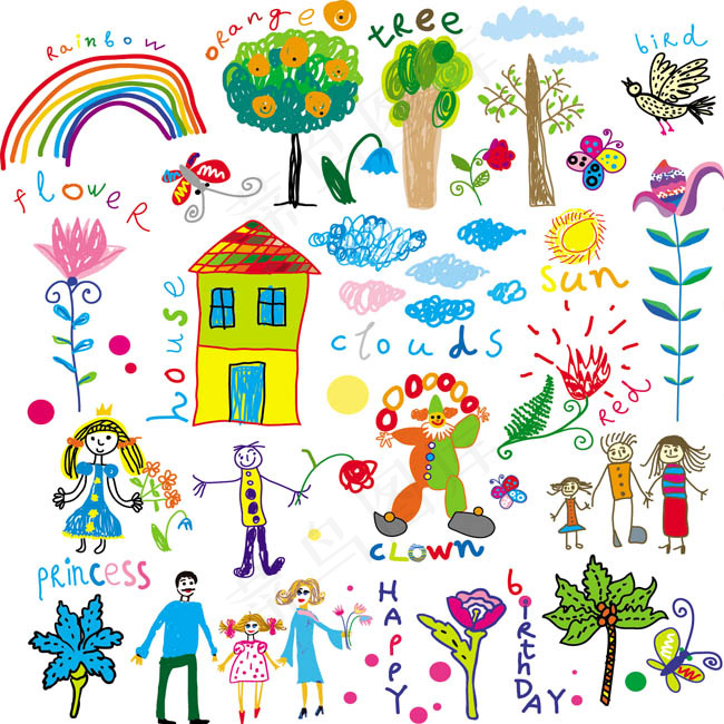 少儿绘画卡通图集