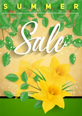 黄色背景矢量图