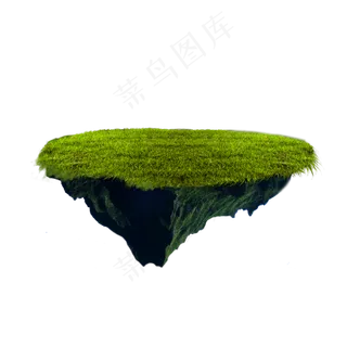 绿色草坪漂浮元素