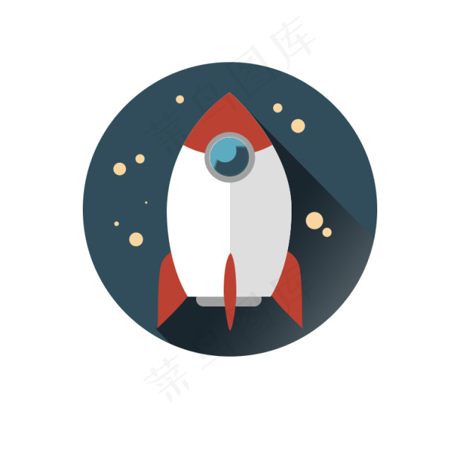 UI图标 扁平化设计 火箭