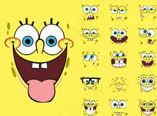 卡通海绵宝宝多变表情图片