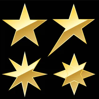 矢量华丽角星素材设计