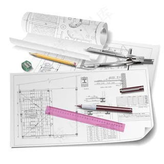 建筑绘图设计矢量素材