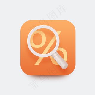 一个放大镜手机ICON图标