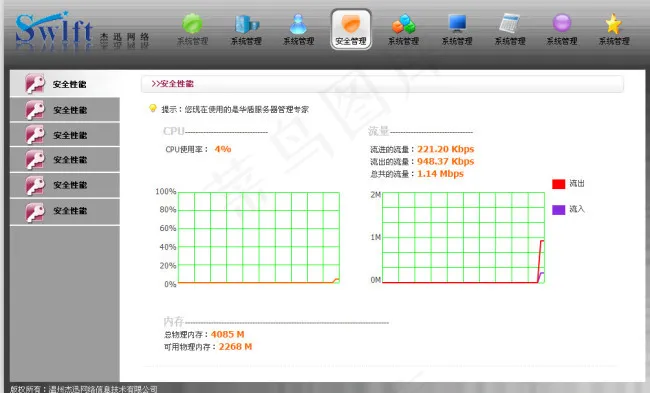 管理系统psd模版下载