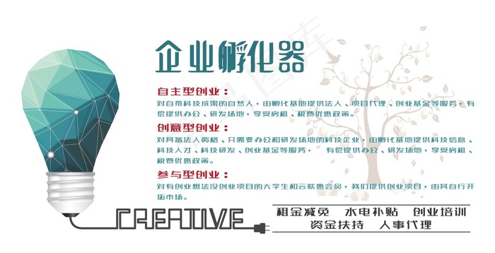 企业创意孵化器ai矢量模版下载