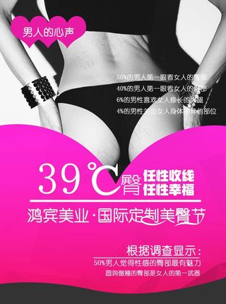 美容医疗臀部护理宣传海报
