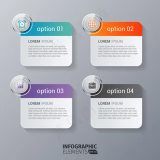 圆角矩形信息图素材