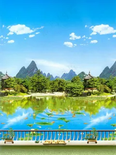 山水风景画图片