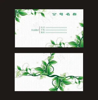 绿色名片图片
