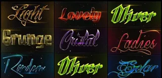 大气的金边艺术字字体样式