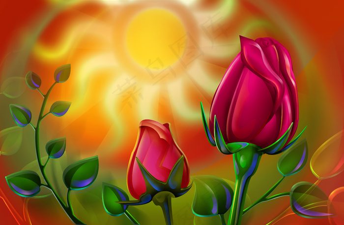 花卉背景创意设计图图片