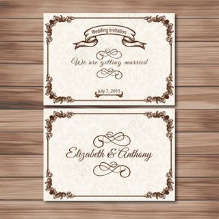 欧式边框婚礼请帖