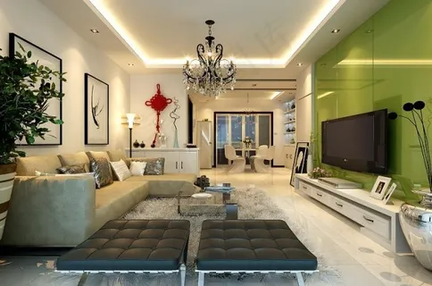 MAX现代客厅3d模型