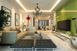 MAX现代客厅3d模型