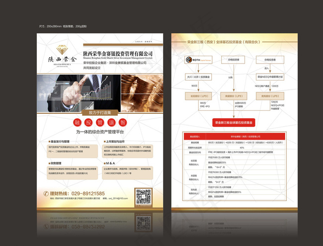 投资单页图片cdr矢量模版下载