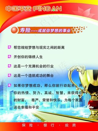 中国平安保险展板寿险