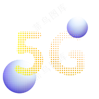 5G圆形渐变科技风卡通素材下载,免抠元素