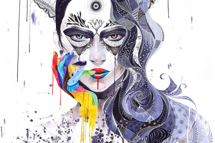 插画人物油画