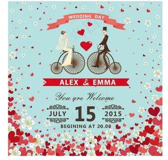 爱心婚礼矢量 爱心花瓣背景