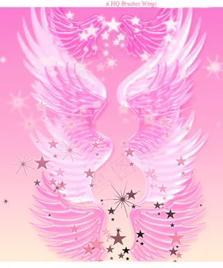 高清晰漂亮翅膀PS笔刷