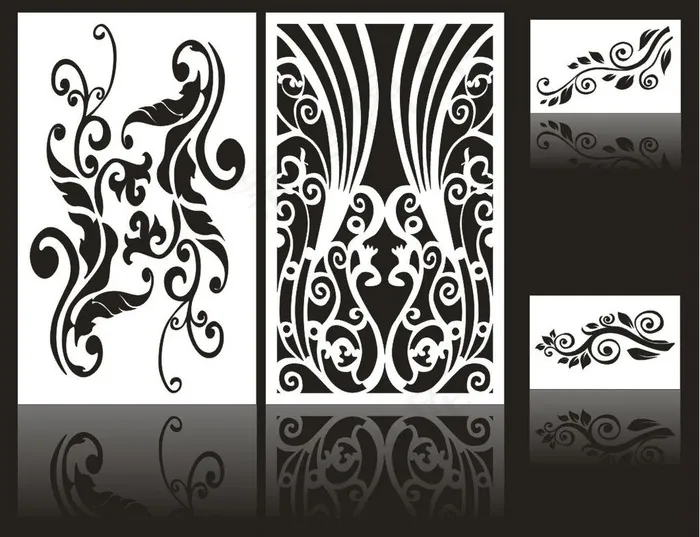 雕花 古典花纹图片cdr矢量模版下载
