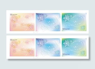 矢量幻彩背景柔美星光线条平面模板系...