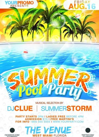 夏日海滨派对海报图片
