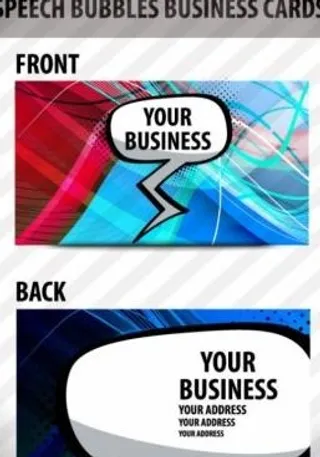 出色的动态的名片模板03矢量