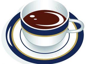漂亮的咖啡杯矢量图图片
