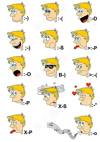 可爱男孩表情图集