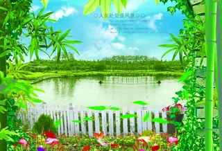 唯美湖水风光图片