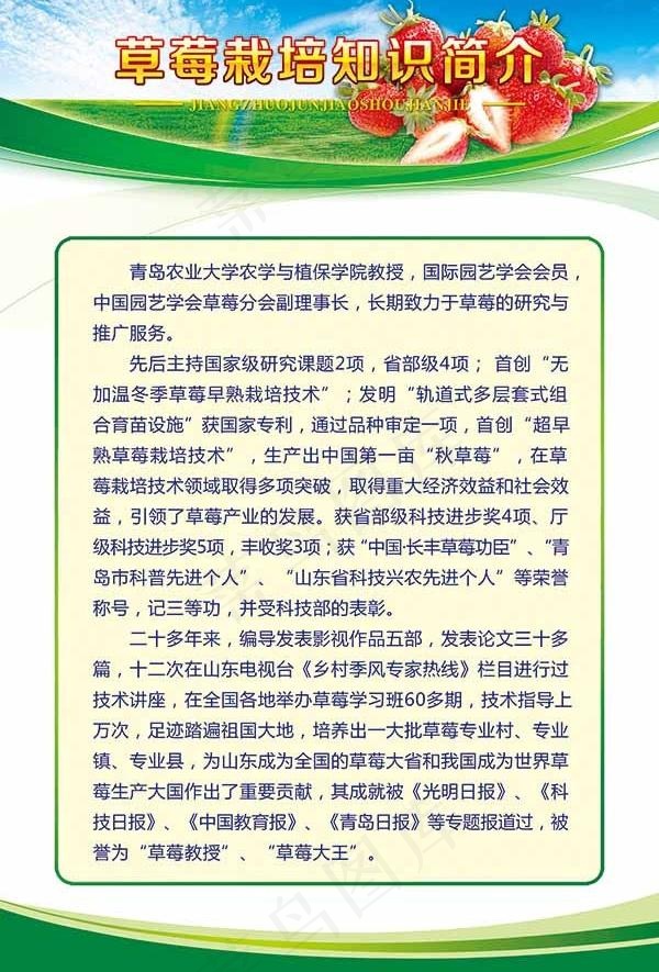 展板设计模板 草莓图片psd模版下载