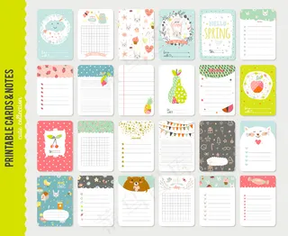 卡通信纸便签设计素材