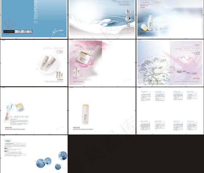 化妆品画册矢量素材cdr矢量模版下载