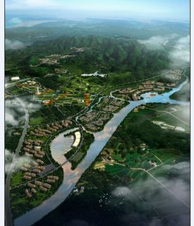 生态城市规划鸟瞰图